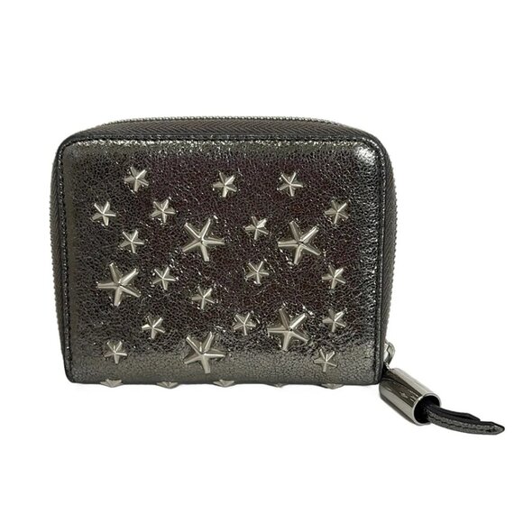 JIMMY CHOO Regina - Silver Leather Bifold Wallet 141-080125 - Picture 2 of 5